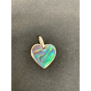 Heart Pendant Abalone 925 Marked